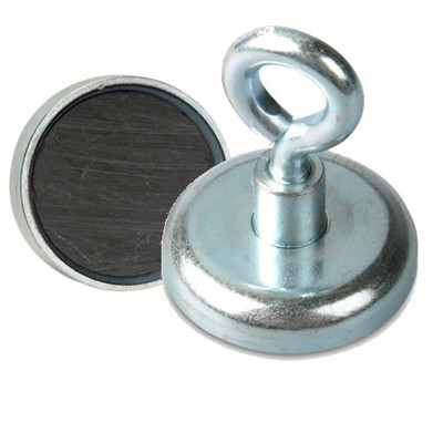 Ferrite pot magnet zinc coating