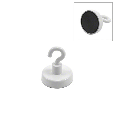 Ferrite hook magnet paint white